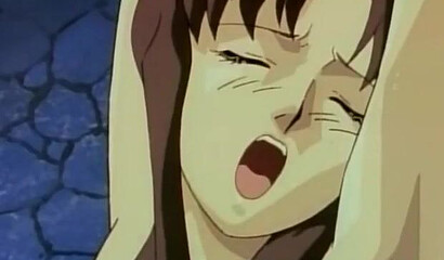 A crowd of ugly monsters fucks a sexy warrior girl in all her holes