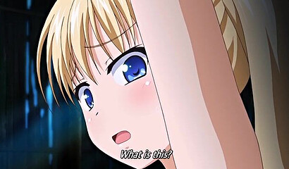 Kinky dad and sister with a strapon give a hentai girl a double fuck