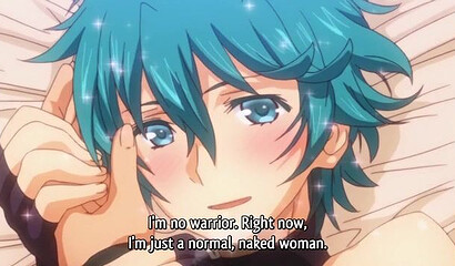 Hentai hottie in swimsuit fucks her friend on the lawn