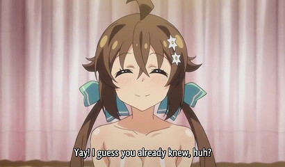 A nimble guy took the virginity of two cute hentai girlfriends