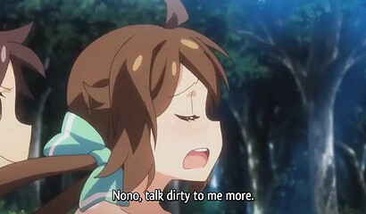 A nimble guy took the virginity of two cute hentai girlfriends