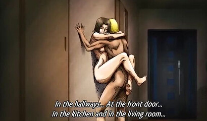 Young wife anally cheats on gullible husband in hentai porn cartoon