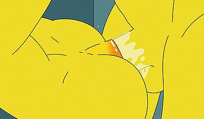 Muscular Bart Simpson fucks his favorite mom Marge Simpson hard in the ass