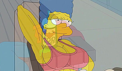 Muscular Bart Simpson fucks his favorite mom Marge Simpson hard in the ass