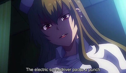 The crazy nurse from the hentai cartoon milks cum from the patient's cock every night