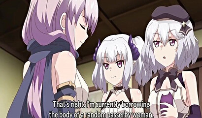 Hentai slave girl in bondage fucks in the basement with her master