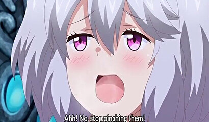 Hentai slave girl in bondage fucks in the basement with her master