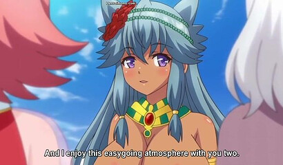 Horrible demon fucked a busty hentai cartoon warrior girl in the open air