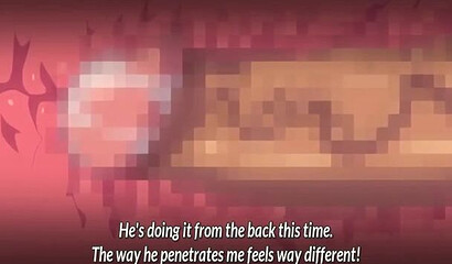 Mother-in-law and son-in-law from hentai porn cartoon have secret sex