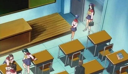 Blackmailer fucks naive hentai schoolgirl with beautiful breasts in back room