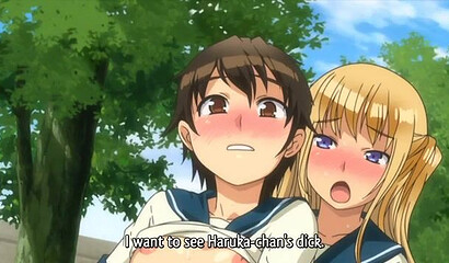 Futanari girlfriends measured each other's dicks and had group sex