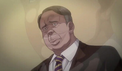 Sexy wife fucks her husband's boss in hentai cartoon