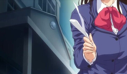 Ugly janitor fucks demure hentai schoolgirl in back room