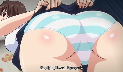 Big brother blackmails and roughly fucks lesbian sister in hentai cartoon