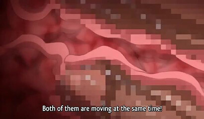 Intoxicated ninja girls from hentai cartoon participate in a sex orgy