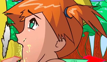 Pokémon hypnotized and fucked Master Misty in the forest
