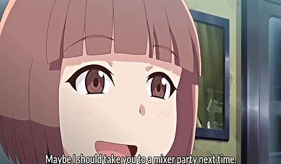 Masked sex maniac fucks schoolgirl from hentai cartoon on train