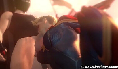 3D porn set with Batman and other Justice League characters