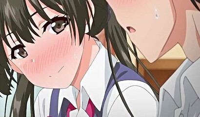 Young high school students watch hentai porn and have sex for the first time