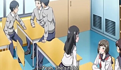 Japanese schoolgirl enjoys her first sex after looking through a hentai magazine