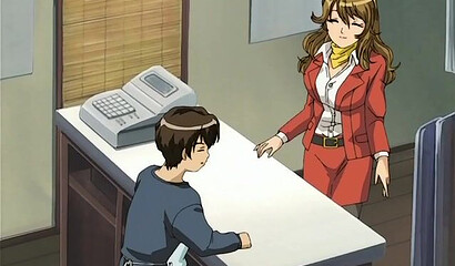 Busty milf eco-activist fucks teenager in hentai cartoon