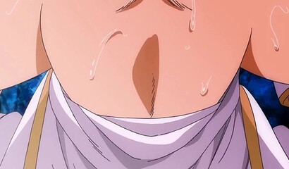 Anime hero with two dicks fucks a sexy goddess