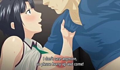 Perverted stepfather fucked stepdaughter next to her sleeping husband in hentai cartoon