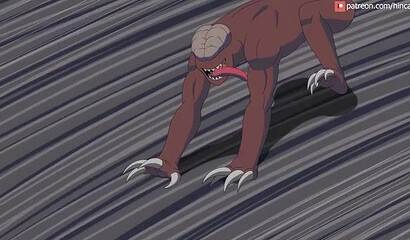 The scary lizard monster from the Resident Evil game attacked and fucked two girls