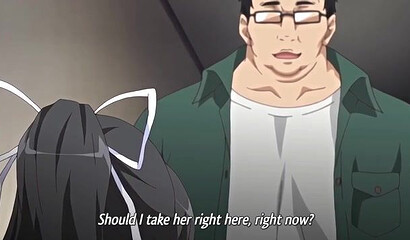 Pregnant nurse from a hentai cartoon is forced to fuck a perverted man