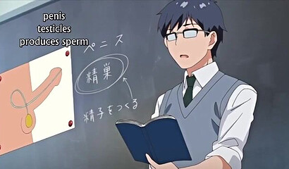 Young high school virgins learn the basics of sex in hentai porn cartoon