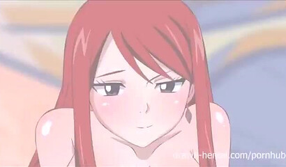 Lucky Natsu fucks Erza and Lucy in Fairy Tail cartoon porn parody