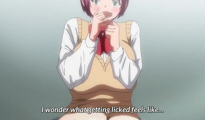 Schoolgirl watches her busty friend fuck a guy in anime