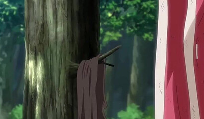 Horrible goblins gang bang innocent girl from hentai cartoon in the forest