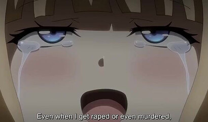 Horrible goblins gang bang innocent girl from hentai cartoon in the forest