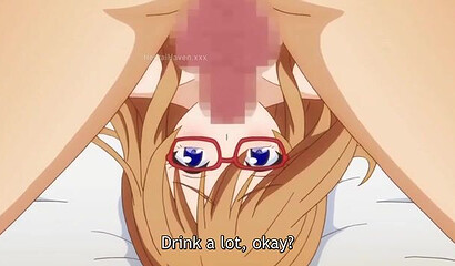 Young hentai teacher fucks student and her busty mom