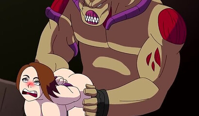 Nemesis' tentacles fuck Jill Valentine hard in Resident Evil anime parody