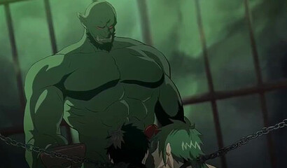 Gay goblins fuck captive knights in ass in anime porn cartoon