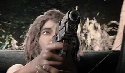 A survivor in a car hardcore fucks teenage Clementine from the Walking Dead game