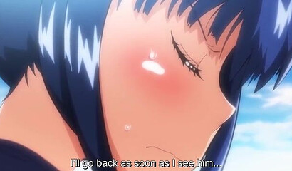 Excited hentai schoolgirl fucks in the shower and gets cum in her pussy