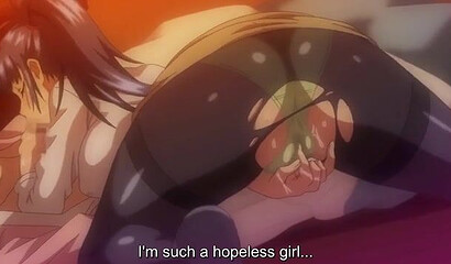 Excited hentai schoolgirl fucks in the shower and gets cum in her pussy