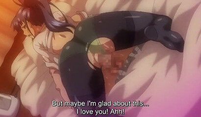 Excited hentai schoolgirl fucks in the shower and gets cum in her pussy