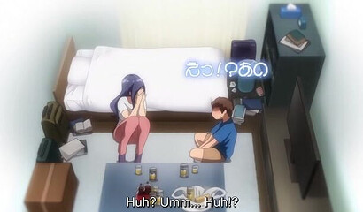 Married milf with huge tits teaches sex to anime teenager