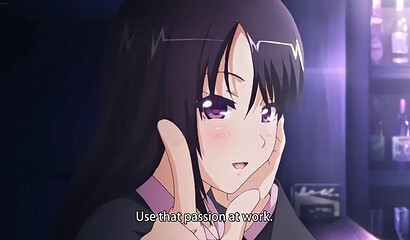 Sexy hentai brunette caught boyfriend after sex with another girl