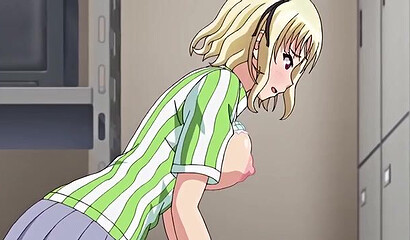 A manager with a thick cock took a hentai girl's anal virginity