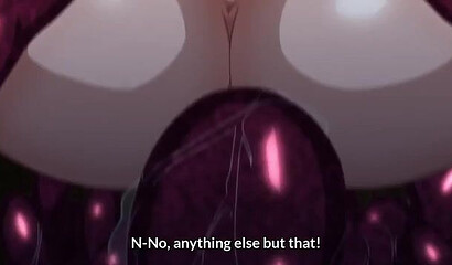 The monsters' tentacles filled the girls' pussies with alien semen.