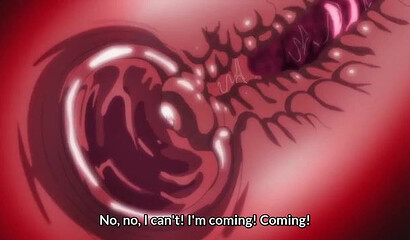 The monsters' tentacles filled the girls' pussies with alien semen.