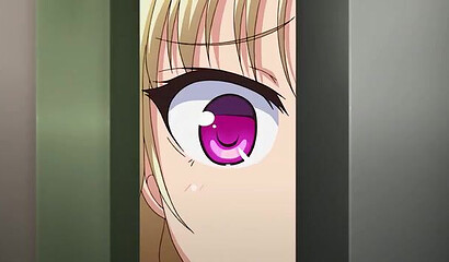 Two hentai cartoon sisters fuck in back room with kinky manager