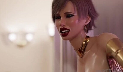 Excited son fucks drunk mom with huge tits in 3D cartoon