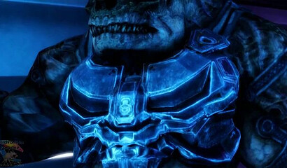 Sexy Samus Aran from Metroid rides a scary monster's cock