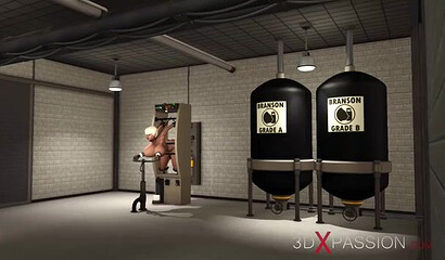 Masked maniac fucks a busty 3D beauty hard in a secret lab